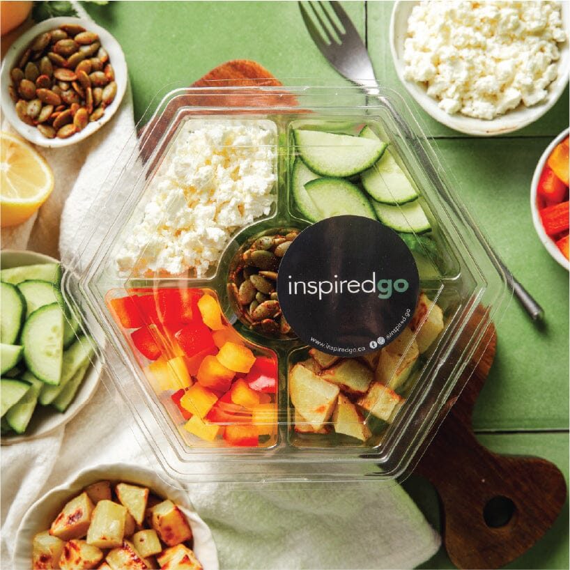A fresh InspiredGo salad from the Best Sellers Bundle