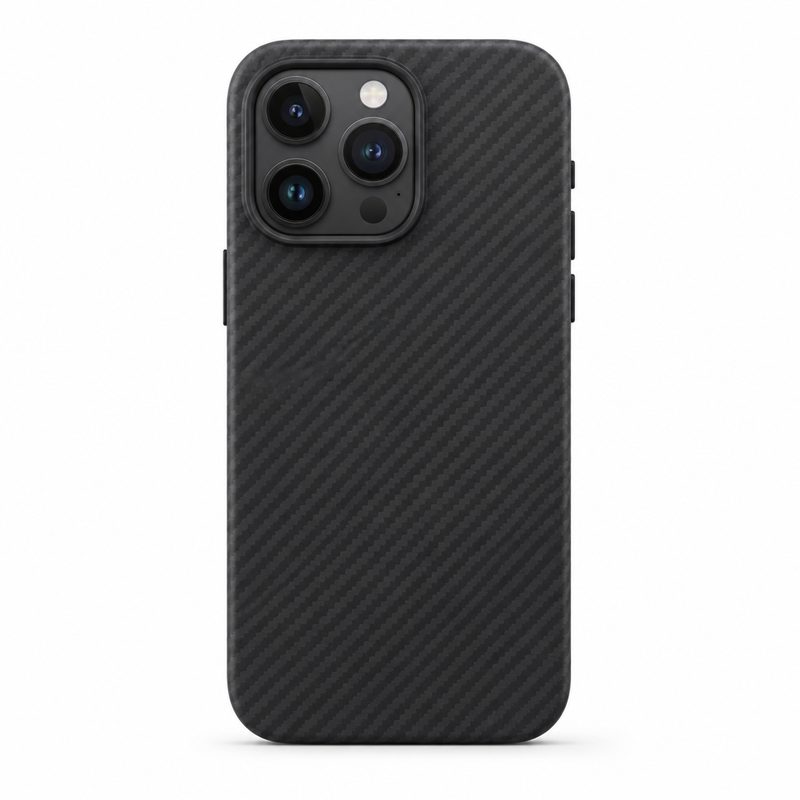 A premium dark textured engineered phone case, similar to a Mous Limitless